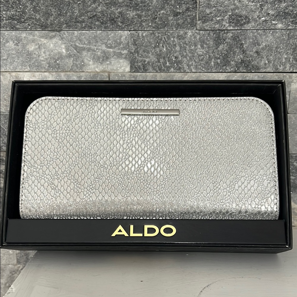 Aldo Metallic Silver Wallet NWT